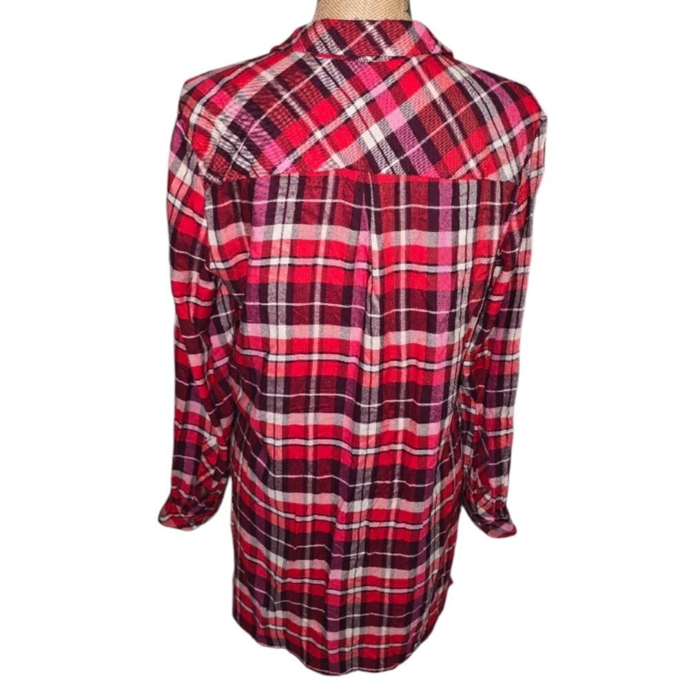 Kut From The Kloth Women Red White Long-Sleeve Shirt Blouse Top Size SMALL - Picture 7 of 11